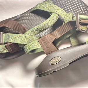 Green yellow and black chaco great condition size 10w